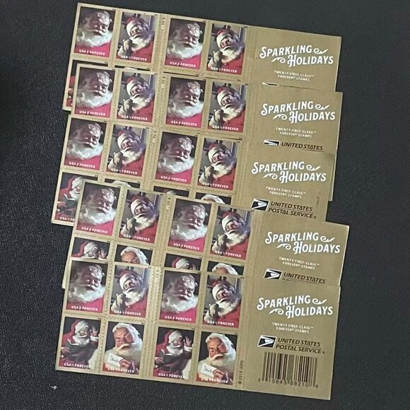 1000 usps forever stamps of Christmas, Santa Claus - Picture 2 of 3